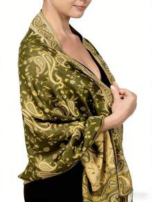 Khăn choàng kiểu Bohemian dệt jacquard họa tiết hoa điều, khăn du lịch mới, thích hợp cho mùa xuân/hè/thu, phong cách cung đình, đi biển, nghỉ lễ. - Nhiều màu - Xem 4