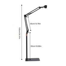 Hair Dryer Stand, 360 Degree Rotating Blow Dryer Holder, Adjustable Height Hair Dryer Rack With Heavy Base For Home Salon - Black - View 3
