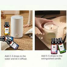 1 Bottle 10ml/0.33 Fl Oz Essential Oil, Suitable For Aromatherapy Diffusers, Humidifiers, Aromatherapy, Candle And Soap Making, Lavender, Jasmine, Peppermint, Sandalwood, Rose, Tea Tree, Deep Ocean, Sweet Orange, Lemon, Lily, Chamomile, Freesia - 10ml - View 5