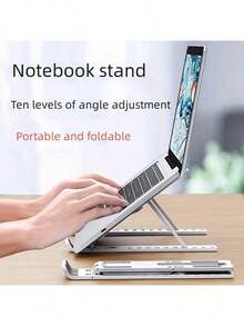 Transform Your Workspace: Fashionable Foldable Laptop Stand, Enhances Cooling, Ergonomic Posture And Spatial Efficiency - Multicolor - View 3