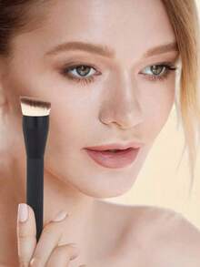 1支斜角粉底刷，适用于粉底液、粉饼、面膜等。 - 黑色 - 查看 6