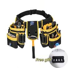 Tool Belt  Features Multiple Pockets And An Adjustable Tool Set, With A Free Tool Holder Included. Perfect For DIY Projects, Woodworking, And Home Repairs. - Waist Bag + Support - View 15