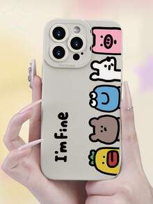 时尚、个性化、可爱卡通图案设计主题奢华防震时尚可爱手机壳，凸起摄像头保护，兼容 17/17Pro/17Pro Max、16、15、14、13、12、11 Plus/Pro Max 及系列，适合作为新年、复活节、愚人节、生日礼物送给女朋友、男朋友、朋友或自己。 - 白色 - 查看 2