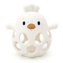 1 pieza Mordedor de pollo hueco para bebés, juguete de pelota de sonajero de silicona, regalo para Pascua, Acción de Gracias, Navidad - Multicolor - Ver 18