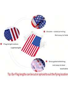 美国国旗串旗横幅，小型迷你美国国旗三角旗横幅，乡村花环装饰，适用于学校、派对、教室、体育赛事、爱国主义七月四日装饰，26.25 英尺，25 面旗帜 - 多色 - 查看 7