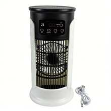 Multifunctional Desktop Fan. USB Powered, With 7-Color Lighting, Humidifying Function, 6-Speed Adjustable, Timer Setting, 300ml Water Tank For Water Or Ice Cubes, Compact Cooler Suitable For Home, Office And Small Rooms - Desk Fan - View 12