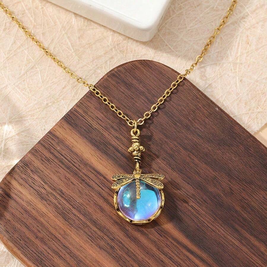 1 Cặp mặt dây chuyền chạm khắc cổ điển, thích hợp để đeo khi đi du lịch và nghỉ dưỡng, trang sức thủ công chủ đề côn trùng dành cho nữ, có thể đeo hàng ngày hoặc khi đi nghỉ mát, món quà hoàn hảo cho bạn bè. - Đồng - Xem 1