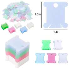 Embroidery Floss Bobbins 50 Pcs Plastic Organizer Cards For Cross Stitch Thread Storage With Mixed Color Assortment - 1 - Xem 1