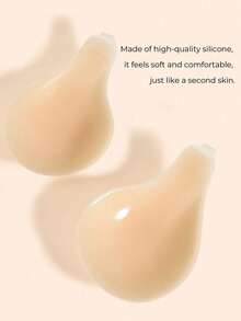 1pc Hot Selling Silicone Invisible Bra, With Adjustable Straps, Non-Slip Design, Lift And Enhance Cleavage, Designed For Wedding Dress Photography, Strapless Dresses, Invisible Underwear, Dresses, Vacation And Other Occasions, Enhances Cleavage And Sexy Breast Petals - Apricot - View 4