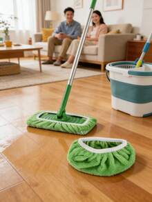 1-6pcs Microfiber Mop Cloth Absorbent Sponge Replacement Reusable Suitable For Swifer Flat Mop Household Accessories Bathroom - Multicolor - View 8