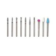 Bộ 10 mũi khoan mài móng tay độ chính xác cao của Nga, dũa móng đa năng, dụng cụ loại bỏ lớp biểu bì và dụng cụ đánh bóng móng. - Loại A - 10 chiếc - Xem 10