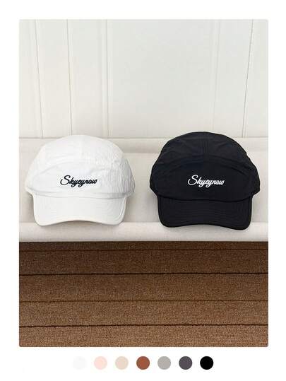 Mũ lưỡi trai unisex nhanh khô, vòng đầu rộng, đa năng cho mùa xuân/hè, cắm trại, chống nắng, chống thấm nước, nhẹ, thoáng khí, in chữ.