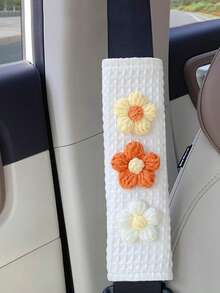 1/2 chiếc bọc dây an toàn ô tô hình hoa tulip dễ thương, miếng đệm vai dây an toàn xe hơi trang nhã theo mùa. - A - Xem 9