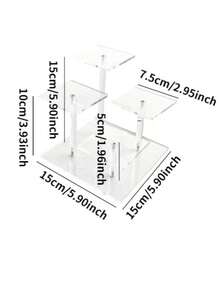 Acrylic Transparent Multi-Layer Staircase Shelf Figure Anime Car Model Display Stand Perfume Storage Display Rack Cosmetic Makeup Storage Rack - Clear - View 6