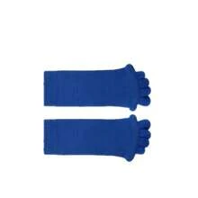 Women Toe Separator Socks Toeless Foot Alignment Socks For Yoga GYM Massage Pain Relief Improves Circulation Stretchy - Blue - View 6