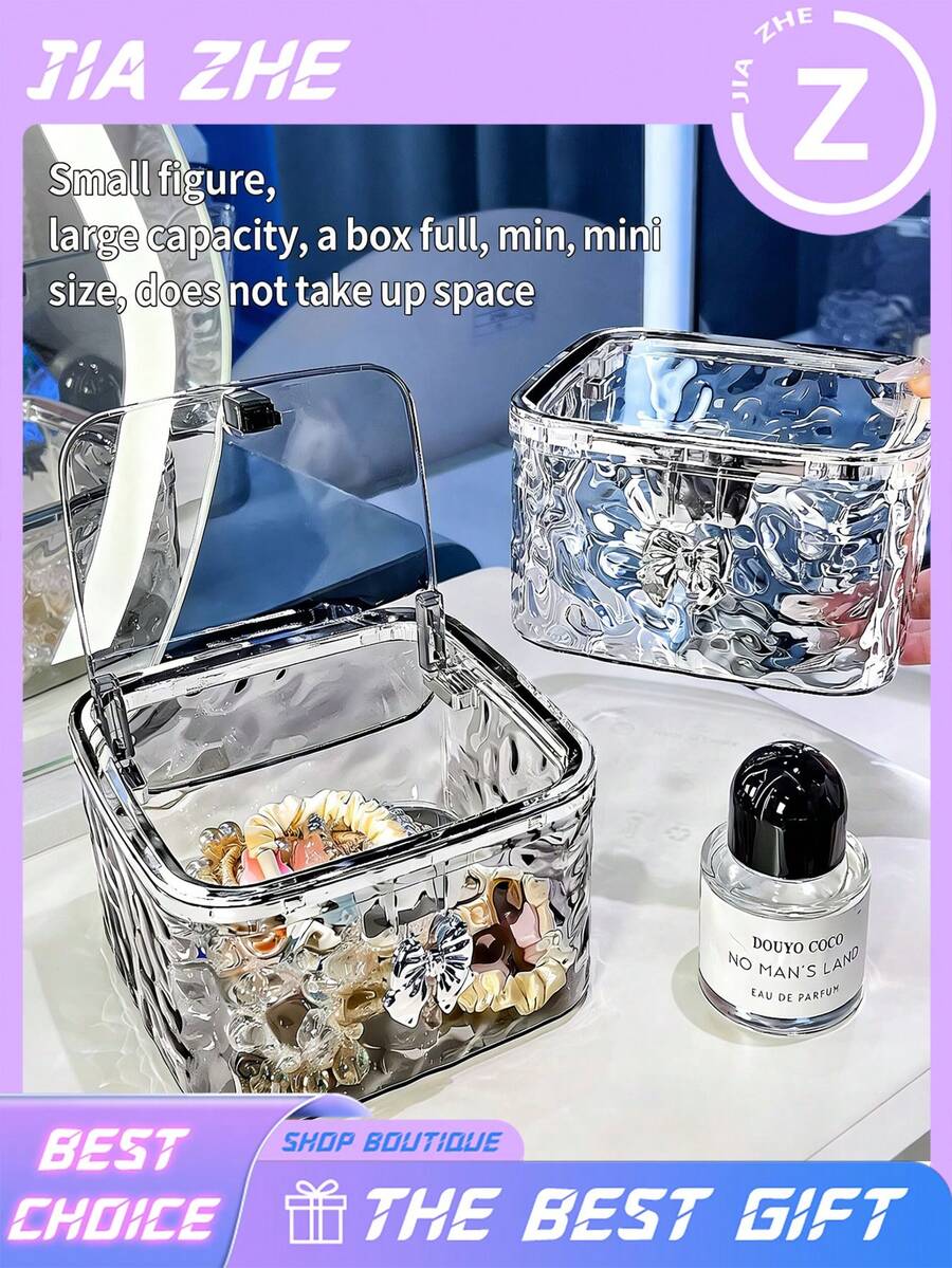 1 pièce Boîte de rangement pour capsules de lessive avec couvercle, contenant transparent, organisateur de bureau, pour l'organisation de la buanderie, le stockage de capsules de lessive, de bombes de bain, de cires fondantes, un élément essentiel pour la rentrée scolaire - Multicolore - Voir 1