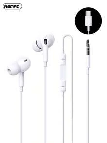 REMAX RM-575 Ergonomic Wired Headphones: Comfortable Fit, HD Calls, Lossless Audio Quality, Lightweight And Portable. Compatible With IPhone 14/13/12/11 Pro Max/X/XS/XR/8/7 Plus, IPhone 14/13/12/11/SE/X/XR/XS/8/7, Huawei, Xiaomi, And OPPO Smartphones. Supports Type-C/3.5mm/Lightning Interfaces. - View 11
