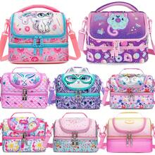 1pc Double-Layer Insulated Lunch Bag, Girls' Thermal Cooler Tote Bag With Adjustable Shoulder Strap - Multicolor Double Layer Lunch Bag - View 2