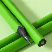 10pcs Green HB Thick Pencils, Suitable For Sketching, Writing Practice, Durable And Not Easy To Break, School & Office Supplies - Sets - View 2
