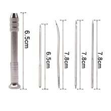 Multifunctional Leather Sewing Replaceable Punching Needle DIY Sewing Leather Craft Practical Tool Kit - Multifunctional Steel DIY Needle With Replaceable Shoe Head And Leather Craft, For DIY Sewing Accessories Leather Puncher. Essential Home Shoe Repair Sewing Tool. Arts, Crafts And Sewing Supplies. Convenient And Practical, . - Multicolor - View 8