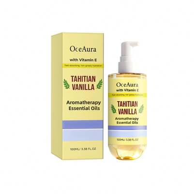 100ml Vanilla Natural Plant Extract Aromatherapy Essential Oil, Fresh Air Fragrance Oil, Long-Lasting Scent, Suitable For Home Aroma Diffuser, Humidifier, Car