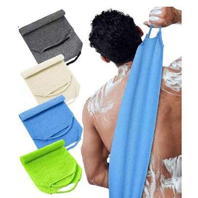 Nylon Back Exfoliating Tool With Rope, Painless Scrubbing Cloth, Home Use Shower Towel For Men
