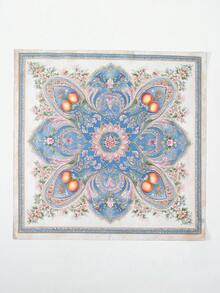 1 chiếc khăn bandana 70cm in họa tiết hình học, khăn quàng cổ/khăn trùm đầu - Nhiều màu - Xem 5