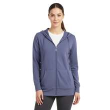 Women's Lightweight Cotton Hoodie Full Zip S-3XL With Pockets Hooded Sweatshirt Jacket Coat Solid Tops Regular & Plus Size Basic Layering Tops Warm Lightweight Cotton Zipper Hoodie Sweatshirt For Women Lady Sweatshirts Long Sleeve Outerwear For Spring Fall Winter Womenswear Activewear Streetwear - 牛仔藍 - 查看 3