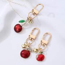 Red Apple Bag Charms, Apple And Cherry Enamel Pendants, Bag Keyrings And Handbag Accessories – Perfect Gifts For Mother's Day This Spring - Multicolor - View 4