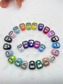 20pcs-30pcs Electronic Finger Counter/Ring-Shaped Manual Counter, People Flow Counter (Random Color), Minimalist Multi-Color Finger Counter, Ramadan Recitation Counter, Ramadan Prayer Counting Device - Multicolor - View 6