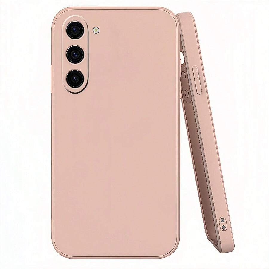 Ốp bảo vệ bằng silicon mềm mại, cảm giác chạm mượt mà và lớp lót bên trong bằng sợi microfiber, vỏ lưng chống sốc, tương thích với Samsung Galaxy S26/S25/S24/Ultra/Plus, dòng A và Apple 17e/17 Pro Max. - Hồng - Xem 1