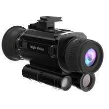 Head-Mounted Monocular Night Vision Goggles With Tactical Light, Featuring 5x Optical Zoom, 5x Digital Zoom, Image Stabilization, 7-Level Brightness Adjustment, And Starlight-Level Sensor - Black - View 11