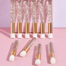 Bộ 10 cọ vệ sinh lông mi, cán sáng bóng, màu trơn, thích hợp để làm sạch sâu lông mi, mũi và lỗ chân lông, cũng thích hợp để làm sạch da mặt, dụng cụ loại bỏ mụn đầu đen, chăm sóc da, trang trí phòng, trang trí nhà cửa, trang trí phòng ngủ, phòng tắm, quà Giáng sinh, trang trí phòng tắm, du lịch, phụ kiện du lịch, đám cưới, tiệc Giáng sinh, quà tặng cho mẹ - Bạc - Xem 7