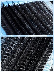 740片裝睫毛接種套組，經典D捲度，10D至150D寬密度範圍，單根睫毛，柔軟捲翹，精湛工藝，輕盈舒適，可重複使用，易於接貼 - D - 查看 12