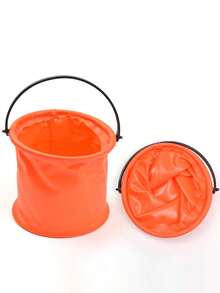 Foldable Bucket With Handle, Mini Collapsible Beach Bucket, Pencil Wash Bucket, PVC Paint Bucket, Multi-Functional Foldable Fishing Bucket For Outdoor Use, Gardening Watering, Cruise Cleaning, Camping, Travel, Beach, Pool, Picnic Essentials - Folding Bucket - View 14