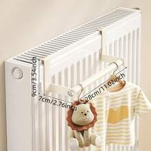 Heavy Duty Drill-Free Radiator Drying Rack, Thickened Metal Double Bar, Metal Material, Space-Saving, Wall-Mounted Drying Rack, Radiator Heater Drying Rack, Suitable For Clothes, Towels, Shoes, Etc., Fast Heating, Fits Most Radiators, Ideal Drying Solution. - White - View 15