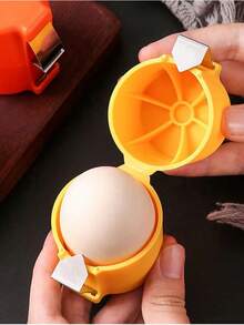 Egg Cracker, Stainless Steel Egg Opener, Household Kitchen Labor-Saving Cracking Tool - Multicolor - View 4