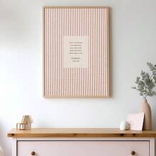 1幅装裱/未装裱“主保佑你”基督教语录帆布海报，粉色条纹数字6、24、26，圣经经文墙面艺术印刷品，简约少女风房间装饰，宗教画，适用于公寓、客厅、卧室、现代家居装饰 - A - 查看 4