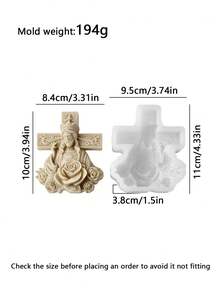 Moldes de vela de silicona con diseños de cruz cristiana de Jesús en diferentes estilos, adecuados para la iglesia, la decoración del hogar y regalos religiosos, Pascua, Navidad, bodas - A - Ver 9