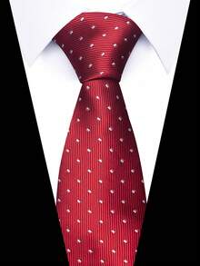 Một chiếc cà vạt nam màu xanh/đỏ cổ điển, đa năng, rộng 7,5cm, với họa tiết sọc/chấm bi/paisley, phù hợp cho đám cưới, công sở, tiệc tùng và các buổi tiệc chiêu đãi. - Màu sắc hỗn hợp - Xem 12