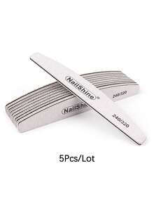 美甲半月形锉刀，指甲抛光打磨多功能砂块，双面粗细砂粒指甲锉及抛光工具 - 彩色 - 查看 14