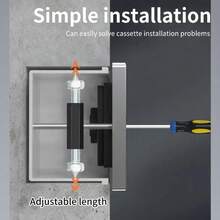 10 PIEZAS Juego de reparación de caja oscura tipo 86, soportes de caja de salida eléctrica aislada negra con 10 tornillos de montaje y 1 llave, herramientas de reparación de cajas de unión de pared universal para interruptores y cajas de enchufe rotas - Ver 8