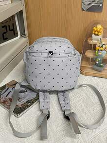 Ba lô chấm bi thời thượng, cặp sách học sinh màu xanh nhạt tươi tắn, túi đựng laptop du lịch thường ngày. - A - Xem 5