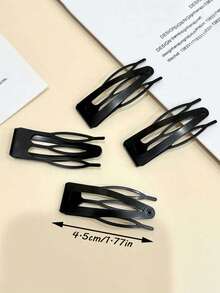 10个金属水滴BB夹，简约刘海发夹，造型圆盘发夹，镂空发夹，适合女性日常使用和美发沙龙造型，女士发夹，发夹 - 彩色 - 查看 6