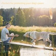 QILP Dog Shoes Dog Als For Hot Pavement Non- Of Dog Booties For Winter  Day And  Adustable Straps Ea-Clean Beach Outdoor Pet Boo Rugged Sole 4Pcs Beige - Beige - View 5