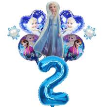 Blue Frozen Aluminum Foil Balloons For Birthday Party Decorations, Happy Birthday Balloon Set, Perfect Gender Reveal Party Wall Decor Balloon Kit - Balloon Set - View 5