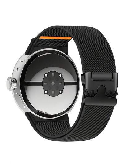 弹力 Pixel Watch 2 表带 41mm-45mm 适用于 Watch 4/3/2/1，41mm 表带男女通用，降落伞扣宽尼龙弹力运动编织表带和织物腕带