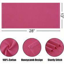 100% Cotton Kitchen Dish Cloths, 6 Pack, 12 X 12 Inches - Waffle Weave Ultra Soft Absorbent Dish Towels For Drying Dishes, Quick Drying Kitchen Towels, Dark Grey | Kitchen Cloth, Dish Rag, Cleaning Wipes - 亮粉紅色 - 查看 4