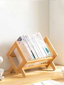 1 chiếc kệ sách mini sáng tạo, giá để sách để bàn, giá đỡ sách đơn giản, kệ lưu trữ và sắp xếp sách. - Xem 7