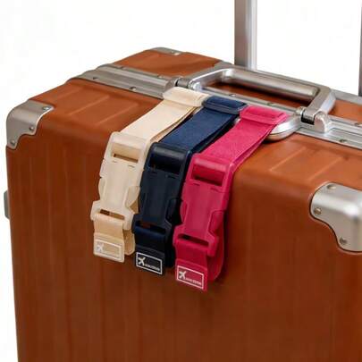 1pc New Simple And Stylish Multi-Color Portable Luggage Adjustable Strap, Adjustable Outdoor Binding Strap, Luggage Packing And Binding Strap For Travel, Suitable For Outdoor Camping And Travel.